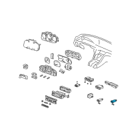 OEM 1998 Acura RL Switch Assembly, Rear Defogger (Chamois Gray No. 3) (Navigation) Diagram - 35500-SZ3-Z11ZA