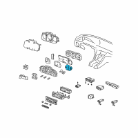 OEM 2002 Acura RL Meter Assembly, Fuel & Temperature Diagram - 78130-SZ3-A13