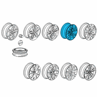 OEM 2021 Chevrolet Malibu Wheel, Alloy Diagram - 23389657