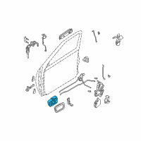 OEM Nissan Xterra Rear Door Inside Handle Assembly Right Diagram - 80670-8Z400