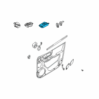 OEM 2005 Hyundai Santa Fe Power Window Main Switch Assembly Diagram - 93570-26100