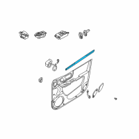 OEM 2006 Hyundai Santa Fe Weatherstrip-Front Door Belt Inside LH Diagram - 82231-26000