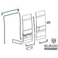 OEM 2014 Ram ProMaster 3500 WEATHERSTRIP-Cargo Door Diagram - 68229638AA