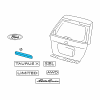 OEM 2008 Ford Taurus X Applique Diagram - 8F9Z-74402A30-AA