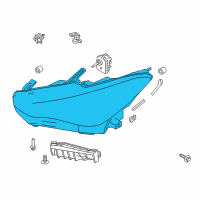 OEM 2017 Infiniti Q60 Housing Assy-Headlamp, Lh Diagram - 26075-5CH1A