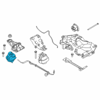 OEM 2016 BMW X5 Engine Mount Diagram - 22-11-6-864-336