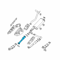 OEM 2011 Nissan Pathfinder Exhaust Tube Front Diagram - 20010-ZL80A
