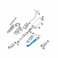 OEM 2008 Nissan Pathfinder Exhaust Tube Assembly, Front Diagram - 20020-ZP50A