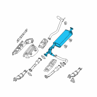OEM 2017 Nissan Frontier Exhaust, Main Muffler Assembly Diagram - 20100-ZL60A