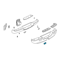 OEM 2002 Chevrolet Express 3500 Reflector, Rear Bumper Diagram - 15073678