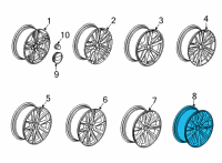 OEM 2022 Cadillac CT4 Wheel Diagram - 84256502