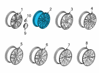 OEM 2021 Cadillac CT4 Wheel Diagram - 84169699