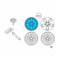 OEM 2017 Kia Soul Wheel Hub Cap Assembly Diagram - 52960B2100