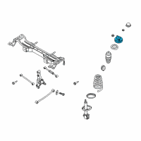 OEM 2000 Kia Sephia Rubber-Mounting, RH Diagram - 0K2NA28380