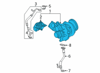 OEM 2021 BMW X6 EXCH. TURBO CHARGER Diagram - 11-65-9-502-566