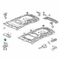 OEM 2011 Honda Odyssey Holder Assy., Sunvisor *NH686L* (LIGHT WARM GRAY) Diagram - 88217-TK8-A01ZB