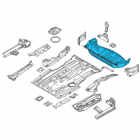 OEM 2014 Nissan Quest Floor - Rear, Rear Diagram - G4514-1JAMA