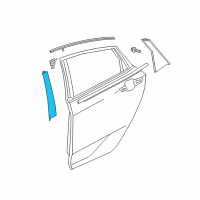 OEM 2019 Honda Civic Garnish Assy., R. RR. Door Sash Diagram - 72930-TEA-T01