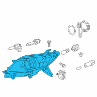 OEM 2015 Toyota Sienna Lens & Housing Diagram - 81145-08070