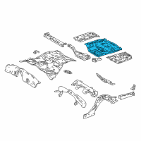 OEM 2020 Lexus LS500 Pan Sub-Assy, Rear Floor Diagram - 58301-50905