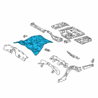 OEM 2019 Lexus LS500h Pan, Center Floor L/BOL Diagram - 58211-50937