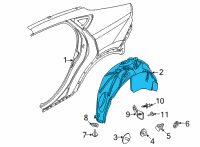 OEM 2021 Ford Mustang Mach-E FILLER - QUARTER PANEL Diagram - LJ8Z-54278B50-A