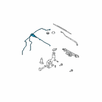 OEM Lincoln MKX Washer Hose Diagram - 7T4Z-17K605-AA