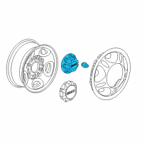 OEM 2018 GMC Sierra 3500 HD Hub Cap Diagram - 9597812