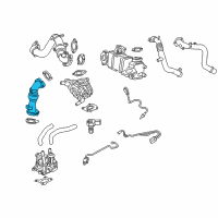 OEM 2022 Chevrolet Silverado 2500 HD EGR Pipe Diagram - 12680217