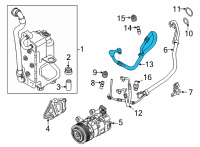 OEM BMW X7 SUCTION PIPE EVAPORATOR-COMP Diagram - 64-53-9-354-570