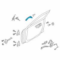 OEM 2017 Hyundai Veloster Door Handle Assembly, Exterior, Right Diagram - 82661-2V000