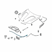 OEM 2007 BMW X3 Instrument Cluster Bowden Cable Diagram - 51-23-3-434-665