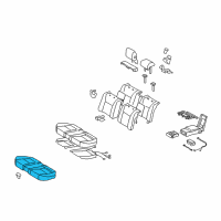 OEM 2016 Lexus LS460 Pad Sub-Assembly, Rear Seat Diagram - 71503-50110