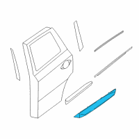 OEM Infiniti JX35 MOULDING-Rear Door, RH Diagram - 82876-3JA0B