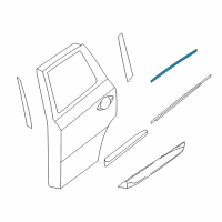 OEM Infiniti JX35 Moulding-Rear Door Sash, Front LH Diagram - 82283-3JA0A