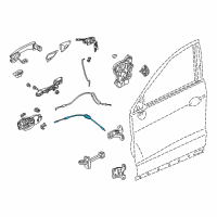 OEM Acura RDX Cable, Front Door Lock Diagram - 72133-TX4-A01