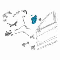OEM 2013 Honda Civic Latch Assembly, Left Front Door Power Diagram - 72150-TR0-A11