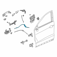 OEM Acura RDX Cable, Front Inside Handle Diagram - 72131-TX4-A01