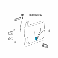 OEM 2006 Dodge Durango Front Door Latch Diagram - 55364986AB