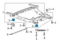 OEM Cadillac Engine Cradle Mount Bushing Diagram - 23273515