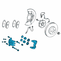 OEM 2021 Toyota Camry Caliper Assembly Diagram - 47750-33390