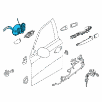 OEM 2013 Nissan Pathfinder Front Left Door Lock Actuator Diagram - 80501-3KA0B