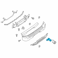 OEM 2006 Infiniti QX56 Rear Bumper Reverse Back Up Parking Sensor Diagram - 25994-ZF10A