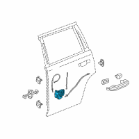 OEM 2018 Cadillac CTS Rear Side Door Latch Assembly Diagram - 13528272