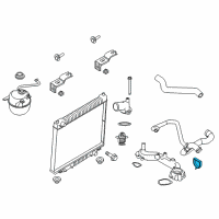 OEM Ford Lower Hose Clamp Diagram - F7UZ-8W287-AA