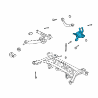 OEM 2004 Pontiac Vibe Rear Suspension Knuckle Diagram - 88970101