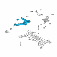 OEM 2003 Pontiac Vibe Rear Suspension Lower Control Arm Diagram - 88971294