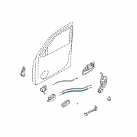 OEM Hyundai Front Door Inside Handle Cable Assembly, Left Diagram - 81371-26010