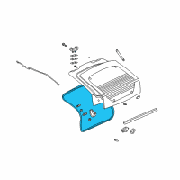 OEM 2004 Pontiac Aztek Weatherstrip Asm-Lift Gate Diagram - 10350445