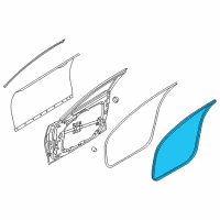 OEM 2015 Hyundai Genesis Weatherstrip-Front Door Body Side LH Diagram - 82110-B1000-RRY